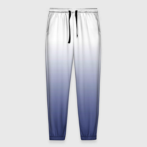 Мужские брюки Туманный градиент бело-синий / 3D-принт – фото 1
