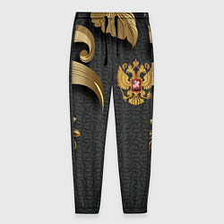 Мужские брюки Золотой герб России и объемные узоры