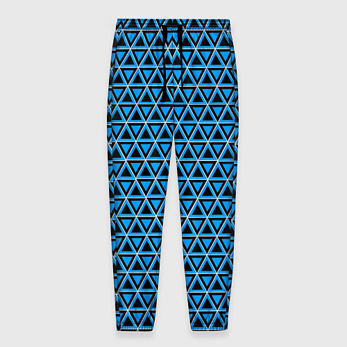 Мужские брюки Синие и чёрные треугольники / 3D-принт – фото 1