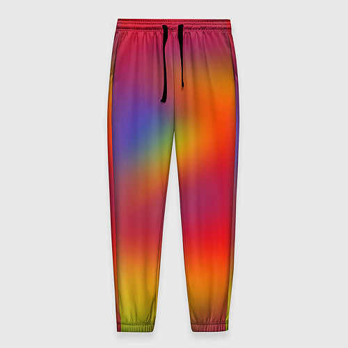 Мужские брюки Цвета радуги радужный фон / 3D-принт – фото 1