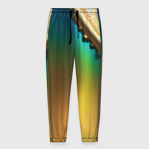 Мужские брюки Радужный градиент с накидкой / 3D-принт – фото 1