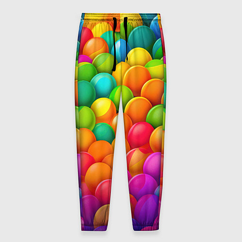 Мужские брюки Радужные пупырки / 3D-принт – фото 1