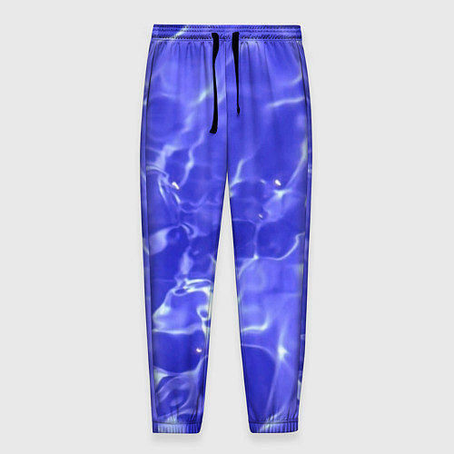 Мужские брюки Синяя вода текстура / 3D-принт – фото 1