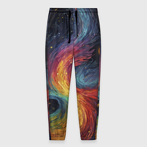 Мужские брюки Звездный вихрь абстрактная живопись / 3D-принт – фото 1
