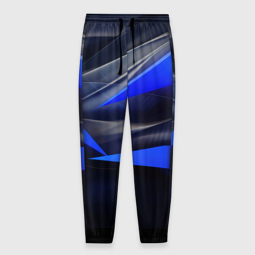 Мужские брюки Black and blue abstract background sport style / 3D-принт – фото 1