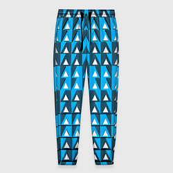 Мужские брюки Узор из треугольников синий