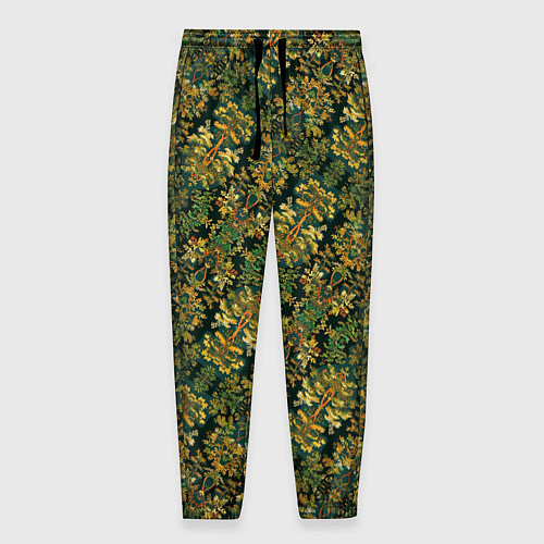 Мужские брюки Растительный узор в стиле артдеко / 3D-принт – фото 1