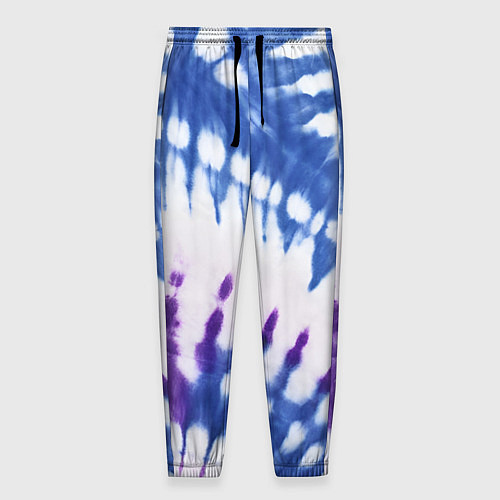 Мужские брюки Сине-фиолетовый узор тай дай / 3D-принт – фото 1