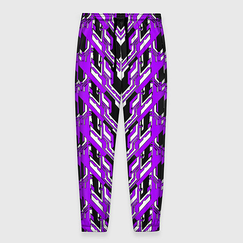 Мужские брюки Фиолетовая техно броня / 3D-принт – фото 1