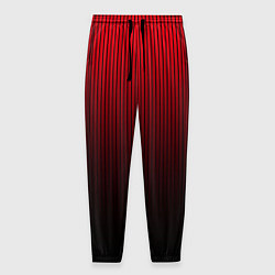 Мужские брюки Красно-чёрный градиент в полоску