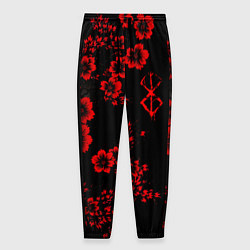 Мужские брюки Клеймо жертвы из аниме Берсерк - красные цветы