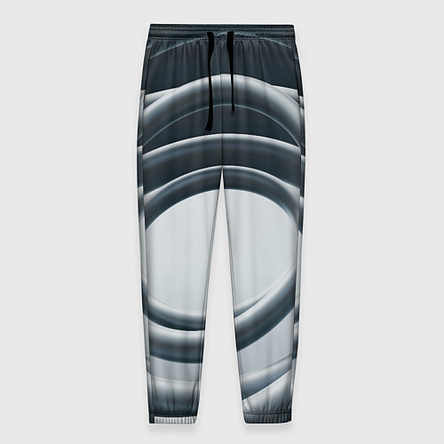 Мужские брюки Серые кольца / 3D-принт – фото 1