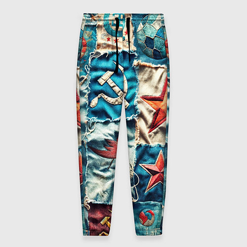Мужские брюки Пэчворк джинсы из СССР / 3D-принт – фото 1