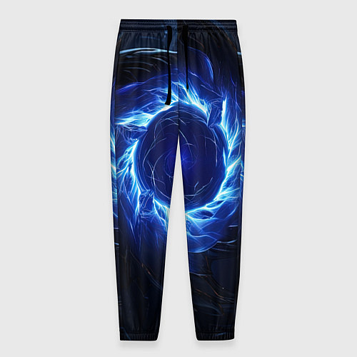 Мужские брюки Синяя магическая абстракция / 3D-принт – фото 1