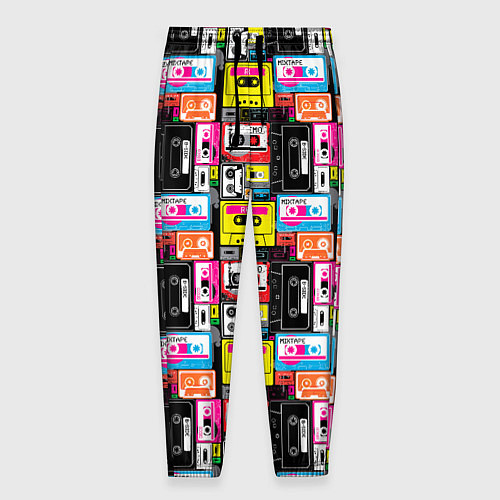 Мужские брюки Цветные аудиокассеты / 3D-принт – фото 1