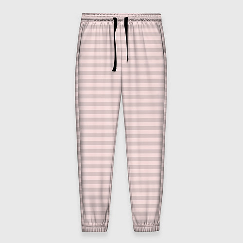 Мужские брюки Бледный серо-розовый в полоску / 3D-принт – фото 1