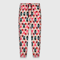 Мужские брюки Бирюзово-розовый геометричный треугольники