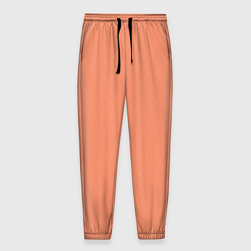 Мужские брюки Насыщенный персиковый текстурированный / 3D-принт – фото 1