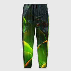Мужские брюки Зеленая абстрактная неоновая текстура