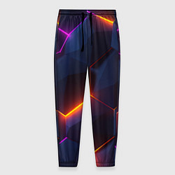 Мужские брюки Неоновая яркая геометрическая абстракция со светом