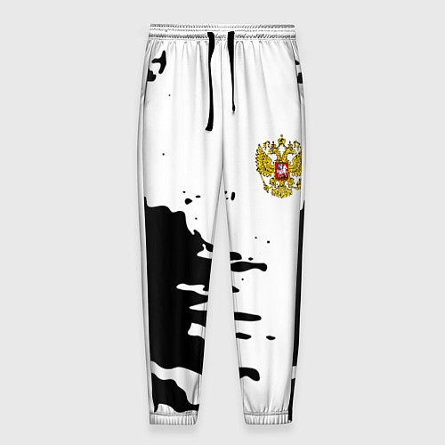 Мужские брюки Россия герб звёзды в красках / 3D-принт – фото 1