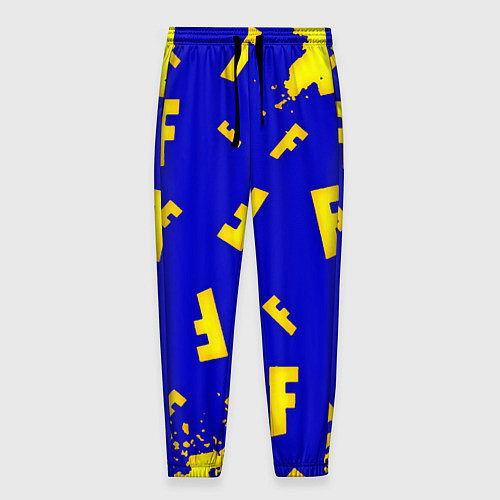 Мужские брюки Fortnite краски неон / 3D-принт – фото 1