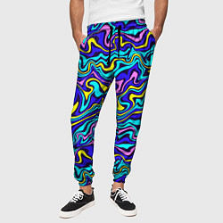 Брюки на резинке мужские Psychedelic multicolored pattern, цвет: 3D-принт — фото 2