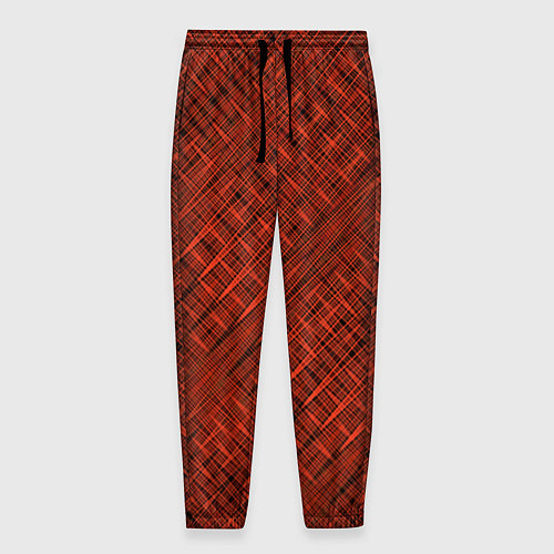 Мужские брюки Сочный коричневый однотонный текстурированный / 3D-принт – фото 1