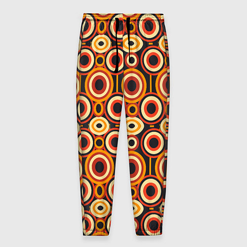 Мужские брюки Африканские узоры круги / 3D-принт – фото 1