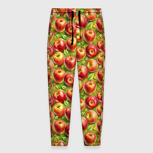 Мужские брюки Румяные яблоки паттерн / 3D-принт – фото 1