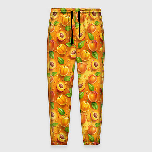 Мужские брюки Сочные сладкие абрикосы паттерн / 3D-принт – фото 1