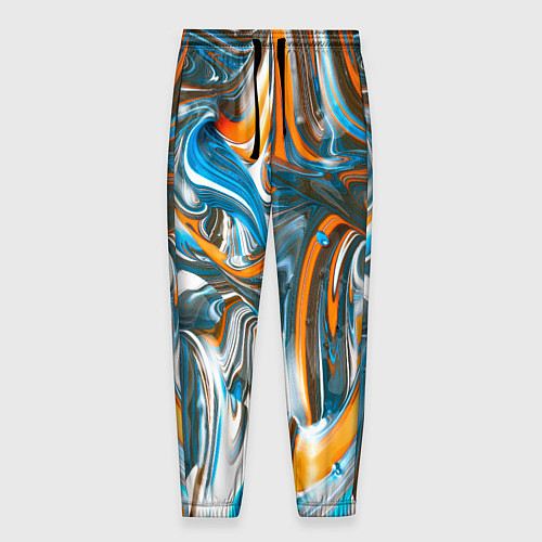 Мужские брюки Иллюзия смешанных абстрактных красок / 3D-принт – фото 1