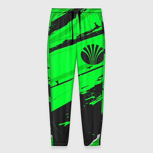 Мужские брюки Daewoo sport green / 3D-принт – фото 1
