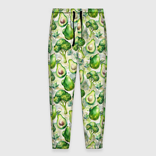 Мужские брюки Авокадо и брокколи / 3D-принт – фото 1