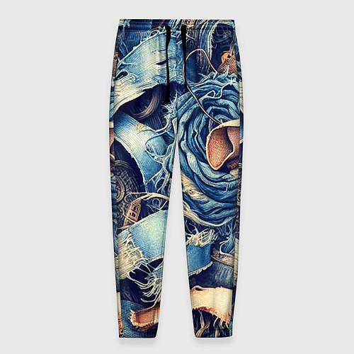 Мужские брюки Джинсовая рванина - модный тренд / 3D-принт – фото 1