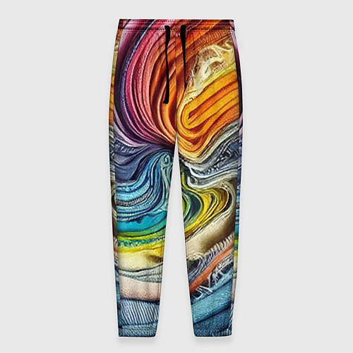 Мужские брюки Красочная джинсовая воронка / 3D-принт – фото 1