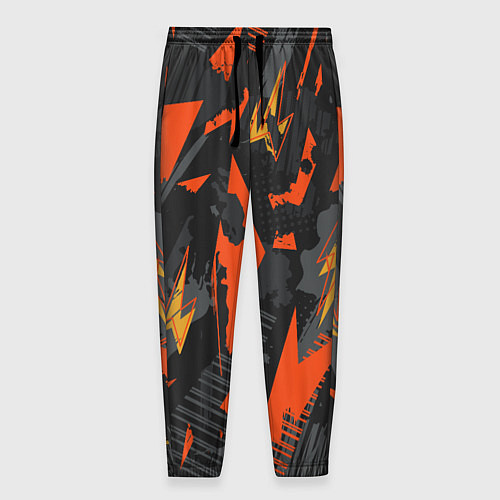 Мужские брюки Яркий абстрактный узор для спорта / 3D-принт – фото 1