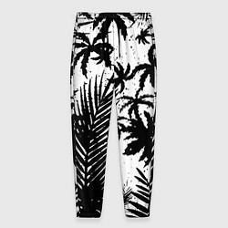 Мужские брюки Чёрно белые пальмы