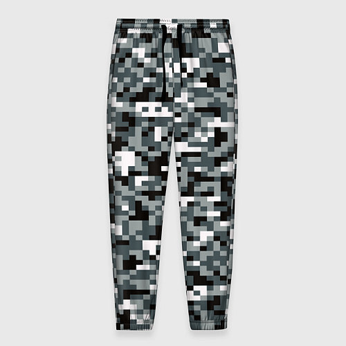 Мужские брюки Камуфляжные пиксели текстура / 3D-принт – фото 1