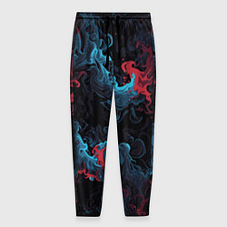 Брюки на резинке мужские Цветные клубы дыма, цвет: 3D-принт