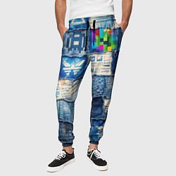 Брюки на резинке мужские Пэчворк с игровыми значками, цвет: 3D-принт — фото 2