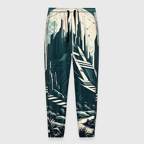 Мужские брюки Фантастика город / 3D-принт – фото 1