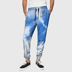 Брюки на резинке мужские Синий тай дай, цвет: 3D-принт — фото 2