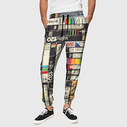 Брюки на резинке мужские Видеокассеты vhs, цвет: 3D-принт — фото 2