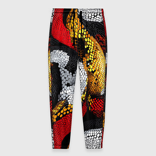 Мужские брюки Яркий змеиный паттерн / 3D-принт – фото 1