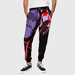 Брюки на резинке мужские Красный разлом в камне, цвет: 3D-принт — фото 2