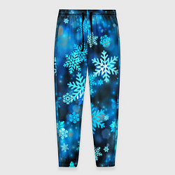 Мужские брюки Снежный новогодний узор