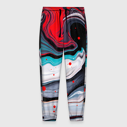 Мужские брюки Флюид арт абстракция / 3D-принт – фото 1