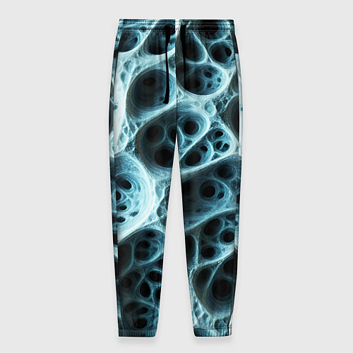Мужские брюки Белая пористая структура / 3D-принт – фото 1