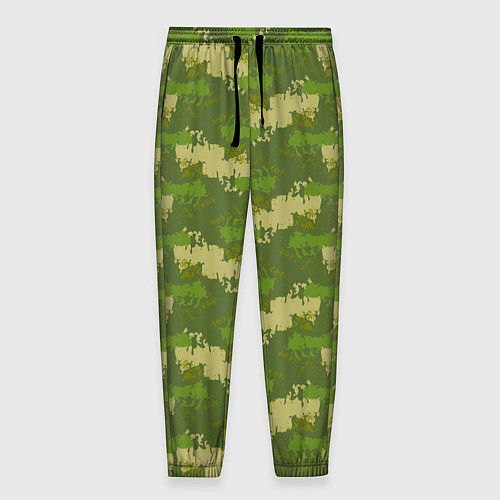 Мужские брюки Зеленый камуфляж / 3D-принт – фото 1